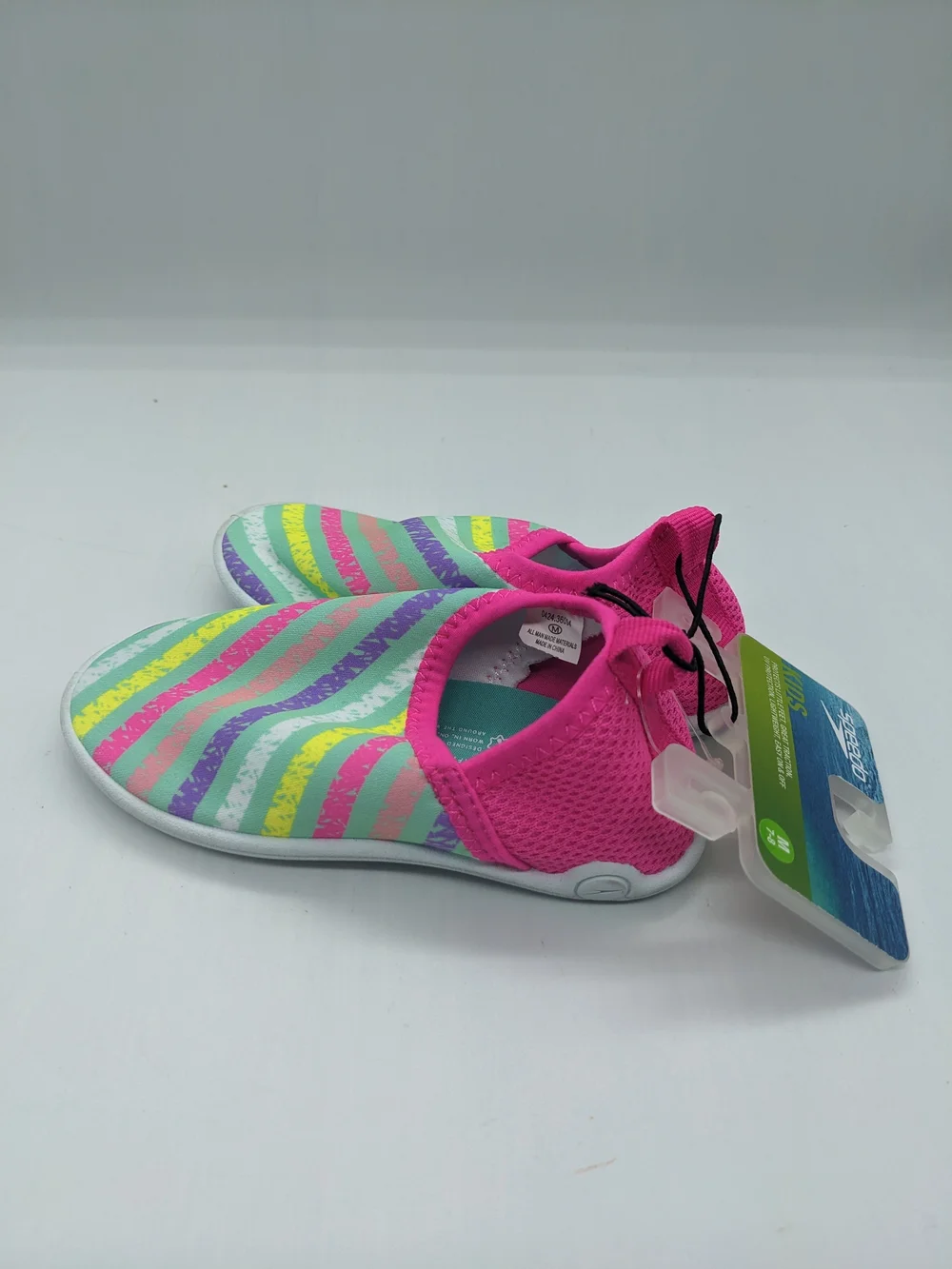 Speedo Kids' Pink Multicolor Slip-On Water Shoes